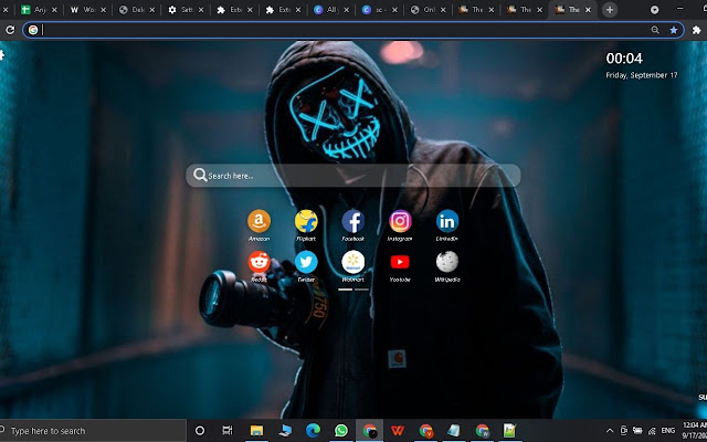 The Purge Wallpaper New Tab Theme[Install]  from Chrome web store to be run with OffiDocs Chromium online